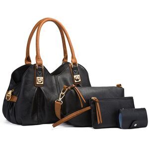3019 3-Piece Handbag Set, Shoulder Bag with Top Handle, Satchel Tote Work